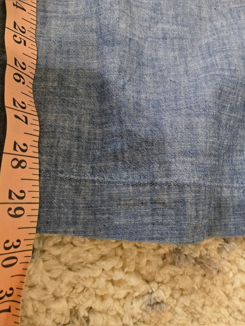 GAP Women's Wide Leg Chambray Pants Blue 100% Cotton Size 10 - Picture 5 of 6
